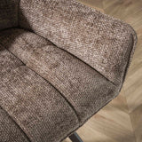 Dining room chairs - Set of 2 dining room chairs Chia Rich Fabric Taupe Rotatable - Dimehouse