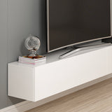 TV Furniture - TV Furniture Set Rigel White Melamine 180x30x32 cm - Dimehouse