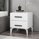 Bedside tables - Bedside table Bare White Melamine 50x56x47 cm - Dimehouse