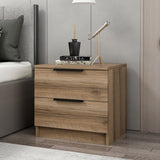 Bedside tables - Bedside table Kala Plus Walnut Melamine 54x40x47 cm - Dimehouse