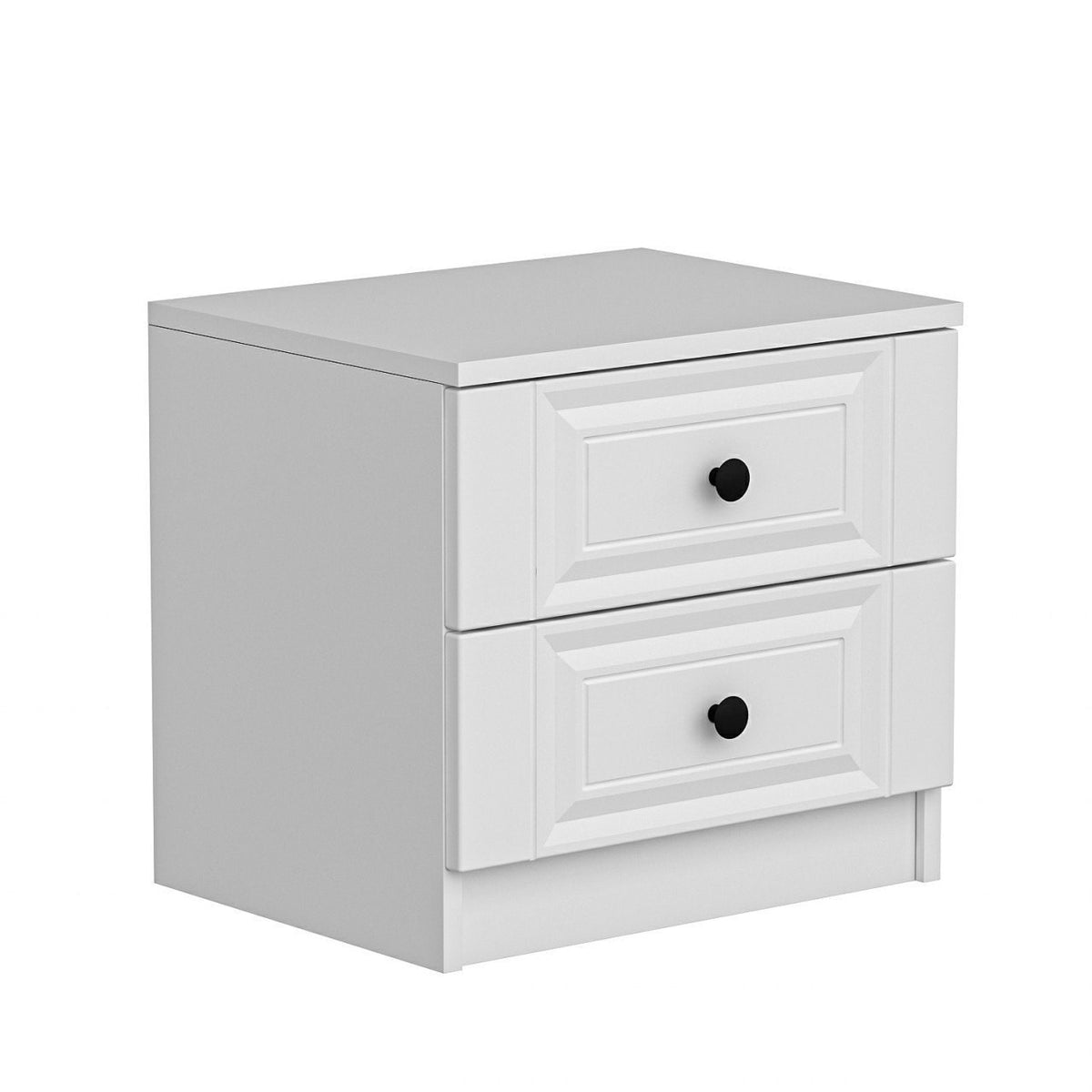 Bedside tables - Bedside table Bare White Melamine 50x47x40 cm - Dimehouse