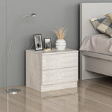 Bedside tables - Bedside table Bare White Melamine 54x40x47 cm - Dimehouse