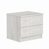 Bedside tables - Bedside table Bare White Melamine 54x40x47 cm - Dimehouse