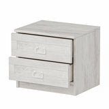 Bedside tables - Bedside table Bare White Melamine 54x40x47 cm - Dimehouse