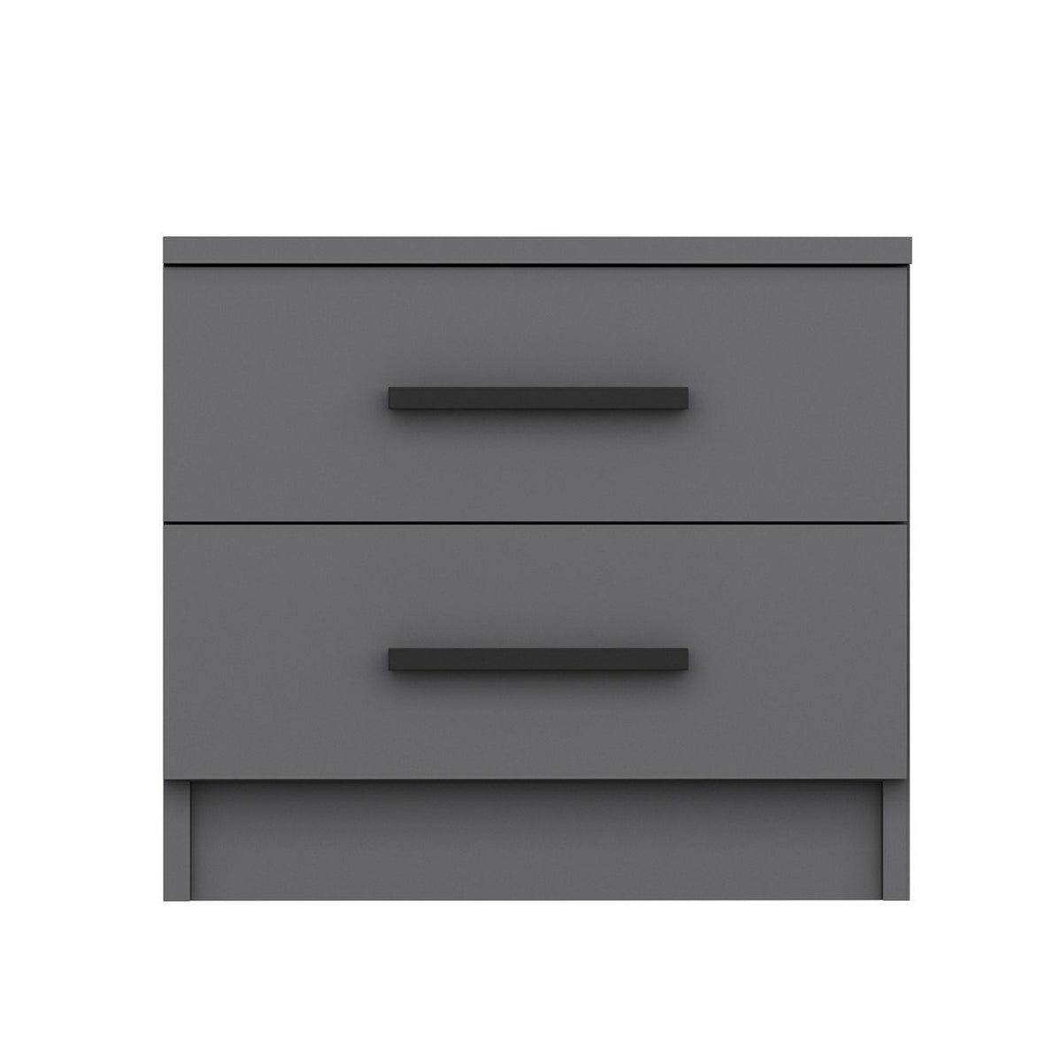 Bedside tables - Bedside table Kale Anthracite Melamine 50x40x47 cm - Dimehouse