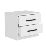 Bedside tables - Bedside table Bare White Melamine 50x40x47 cm - Dimehouse