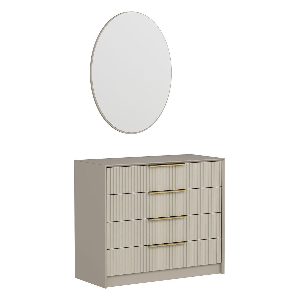 Chests of drawers - Chest of drawers Bare Luxury Stone Melamine 100x85x45 cm - Dimehouse