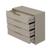 Chests of drawers - Chest of drawers Bare Luxury Stone Melamine 100x85x45 cm - Dimehouse