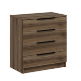 Chests of drawers - Chest of drawers Kala Plus Walnut Melamine 73x77x42 cm - Dimehouse