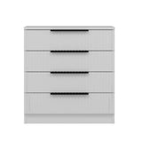 Chests of drawers - Chest of drawers Bare White Melamine 72x77x42 cm - Dimehouse