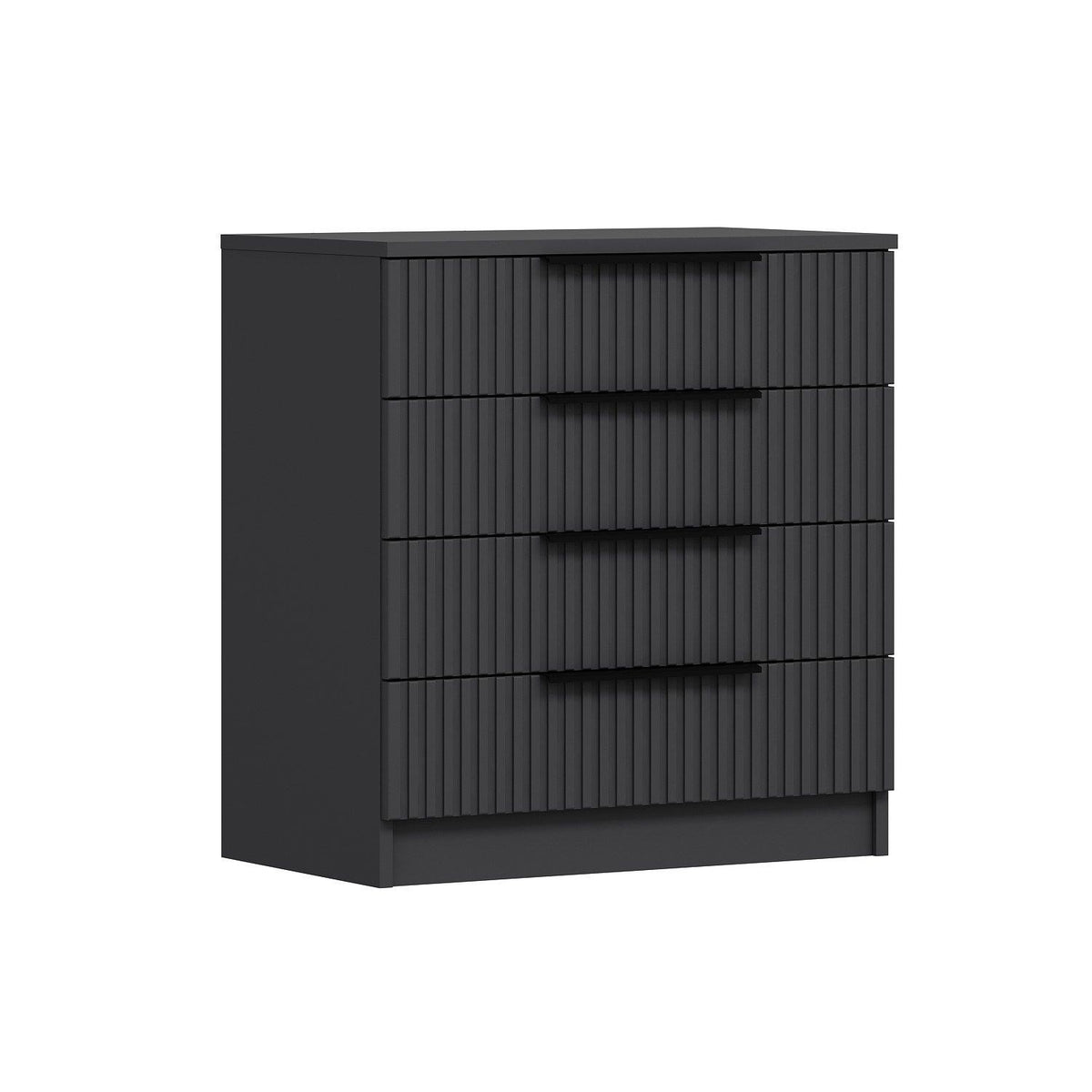 Chests of drawers - Chest of drawers Kale Anthracite Melamine 72x77x42 cm - Dimehouse