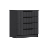 Chests of drawers - Chest of drawers Kale Anthracite Melamine 72x77x42 cm - Dimehouse
