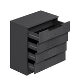 Chests of drawers - Chest of drawers Kale Anthracite Melamine 72x77x42 cm - Dimehouse