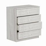 Chests of drawers - Chest of drawers Bare White Melamine 72x42x77 cm - Dimehouse