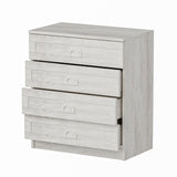 Chests of drawers - Chest of drawers Bare White Melamine 72x42x77 cm - Dimehouse