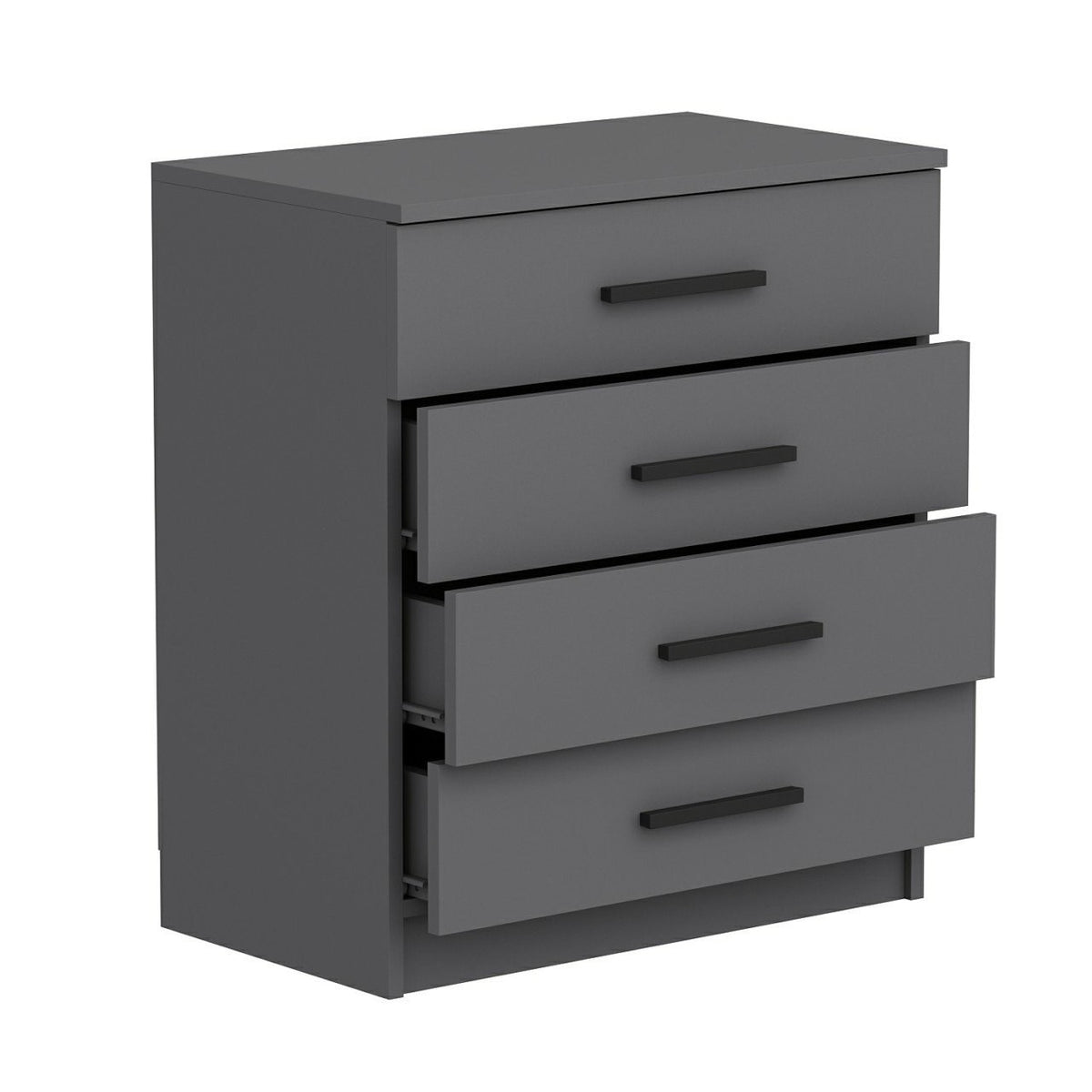 Chests of drawers - Chest of drawers Bare White Melamine 70x42x79 cm - Dimehouse