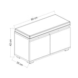 Shoe cabinets - Shoe cabinet Drago White Melamine 80x42x35 cm - Dimehouse