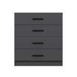 Chests of drawers - Chest of drawers Kale TV Anthracite Melamine 90x100x47 cm - Dimehouse