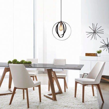 Hanging lamps - Hanging lamp 1 - light Black Metal Thorn - Dimehouse