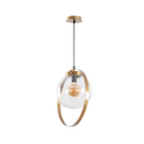 Hanging lamps - Hanging lamp Gold Glass Blazer - Dimehouse