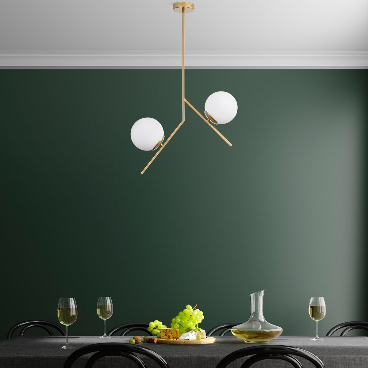 Hanging lamps - Hanging lamp 2 - lights Gold Glass Nimbus - Dimehouse