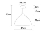 Hanging lamps - Hanging lamp Gold Glass Crest - Dimehouse