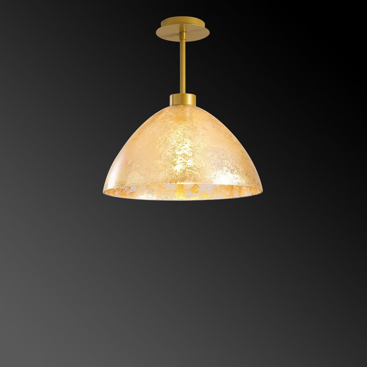 Hanging lamps - Hanging lamp Gold Glass Crest - Dimehouse