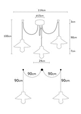 Hanging lamps - Hanging lamp Multicolor 3 - lights Metal Virtu - Dimehouse