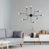 Hanging lamps - Hanging lamp 8 - lights L Black Metal Striker - Dimehouse