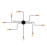 Hanging lamps - Hanging lamp 8 - lights XL Black Metal Striker - Dimehouse