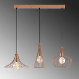 Hanging lamps - Hanging lamp 3 - lights Copper-colored Metal Evermere - Dimehouse