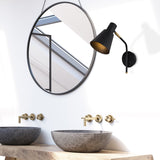 Wall lamps - Wall lamp Black Gold Metal Crimson - Dimehouse