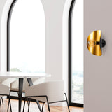 Wall lamps - Wall lamp Black Gold Metal Echelon - Dimehouse