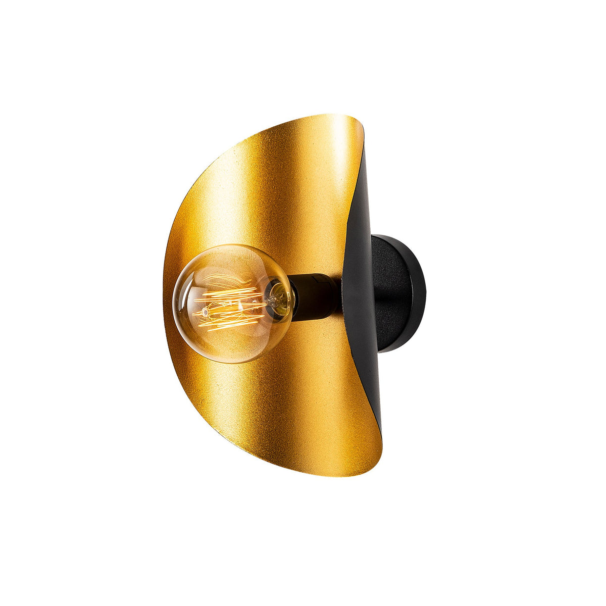Wall lamps - Wall lamp Black Gold Metal Echelon - Dimehouse