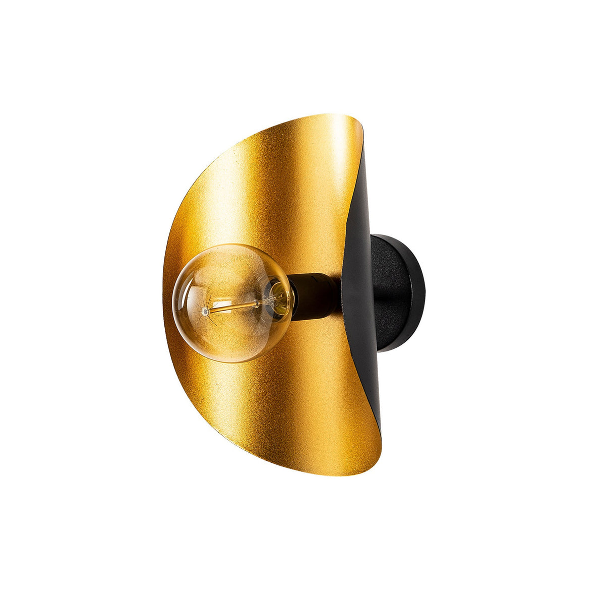 Wall lamps - Wall lamp Black Gold Metal Echelon - Dimehouse