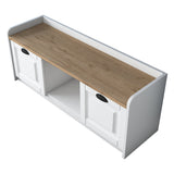 Shoe cabinets - Shoe cabinet Samos White Walnut Melamine - Dimehouse