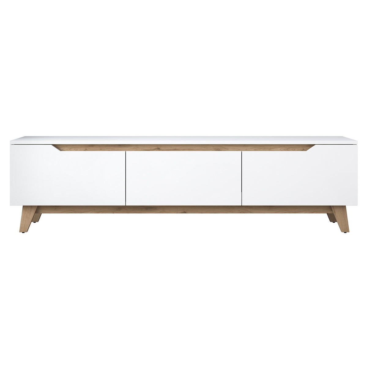 TV Furniture - TV Furniture Osiris White Light Walnut Melamine 180x48.6x35 cm - Dimehouse