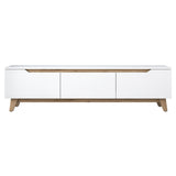 TV Furniture - TV Furniture Osiris White Light Walnut Melamine 180x48.6x35 cm - Dimehouse