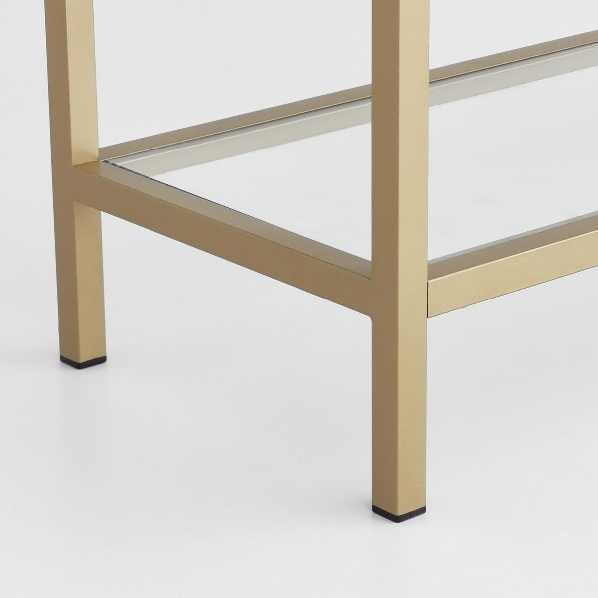 Bookcases - Modern chic bookcase Veneto gold metal glass 80x165x30 cm - Dimehouse