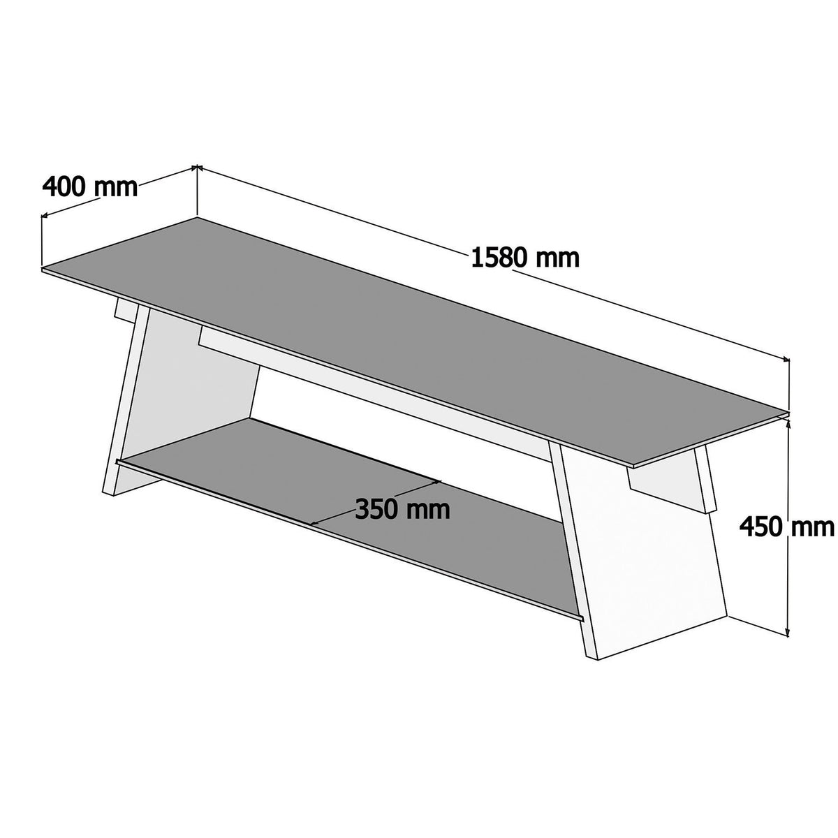 TV Furniture - TV Furniture Coral Walnut Black Glass 158x45x40 cm - Dimehouse