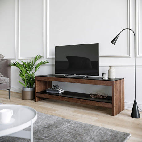 TV Furniture - TV Furniture Selene Walnut Pine Wood 140x45x40 cm - Dimehouse