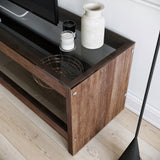 TV Furniture - TV Furniture Selene Walnut Pine Wood 140x45x40 cm - Dimehouse