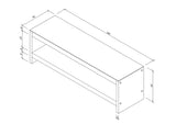TV Furniture - TV Furniture Selene Walnut Pine Wood 140x45x40 cm - Dimehouse