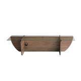 TV Furniture - TV Furniture Lily TV Walnut Glass 158x40x35 cm - Dimehouse