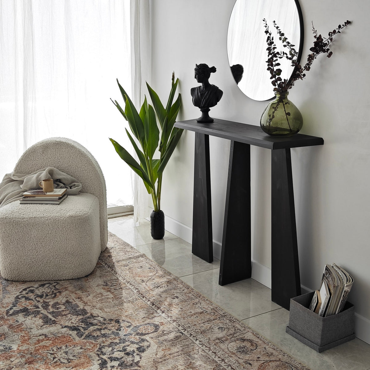 Dressing tables - Dressing table Cleopatra Anthracite Wood - Dimehouse