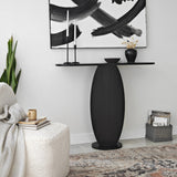 Dressing tables - Dressing table Ellittica Anthracite Melamine 100x81x30 cm - Dimehouse