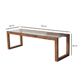 TV Furniture - TV Furniture Via Natural Wood Pine 130x40x40 cm - Dimehouse