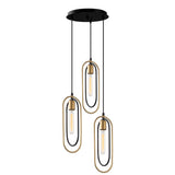 Hanging lamps - Hanging lamp 3 - lights Black Gold Metal Dune - Dimehouse