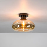 Ceiling lamps - Ceiling lamp Sola 1 - light Amber glass 27 cm - Dimehouse
