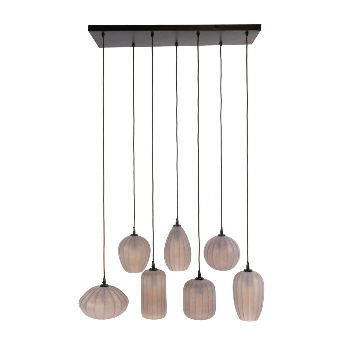 Hanging lamps - Hanging lamp 7 - light brown frosted glass Arda - Dimehouse
